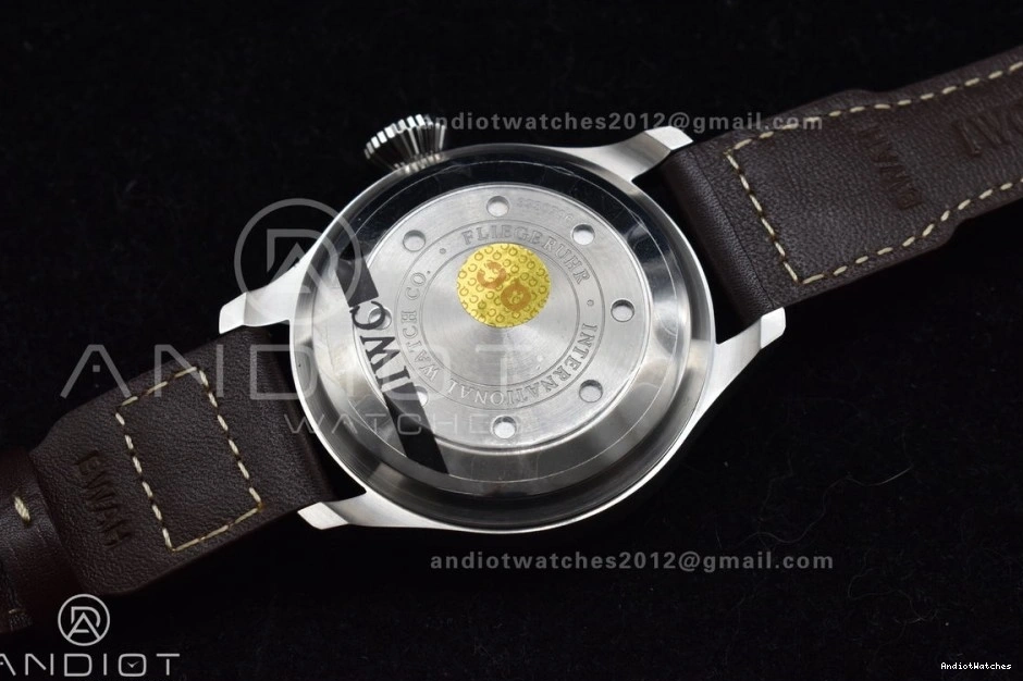 Brown IW500901 on Big Edition Real Strap A Pilot Best HighQuality ZF 524 Leather 0331